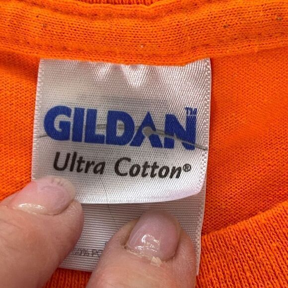 Gildan Men's "Bikers Against Dumb Drivers" Graphic T-shirt Orange Large - Picture 5 of 9